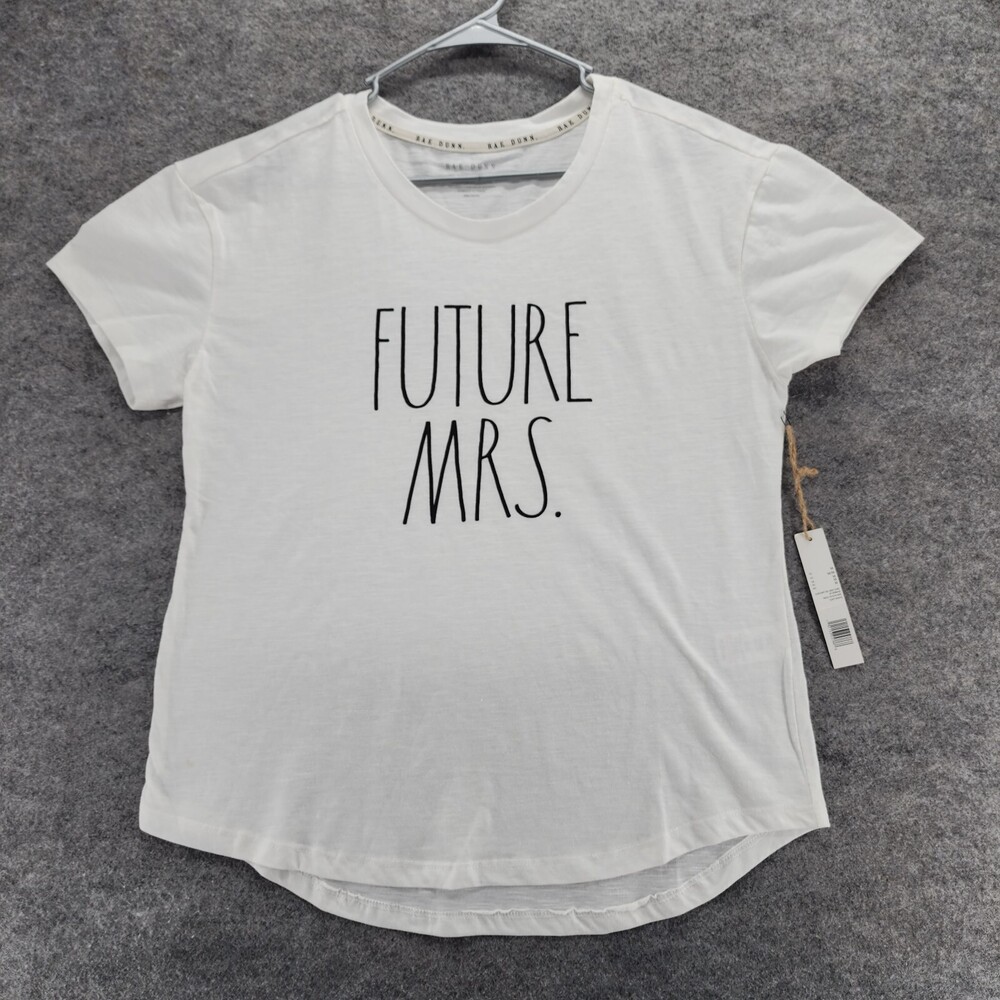 Rae Dunn Shirt Shirt Womens Short Sleeve White Future Mrs